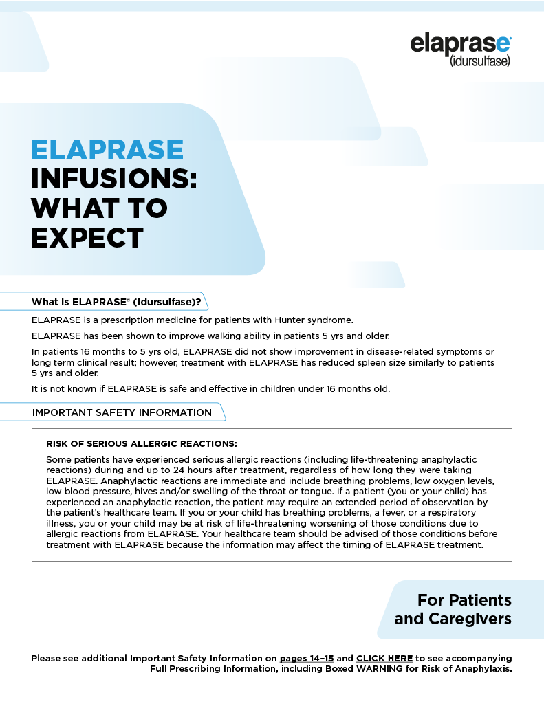 ELAPRASE Patient Infusion Guide